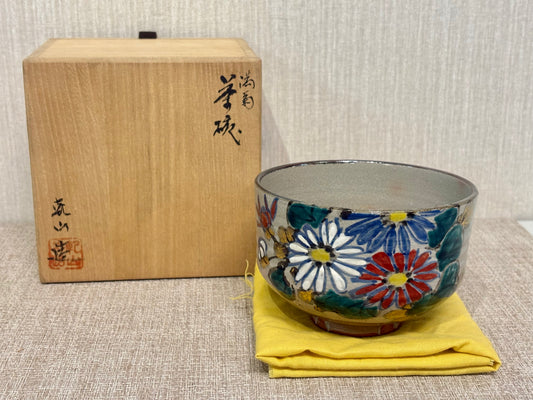 SBKTB201 乾山造　満菊　茶碗 京燒