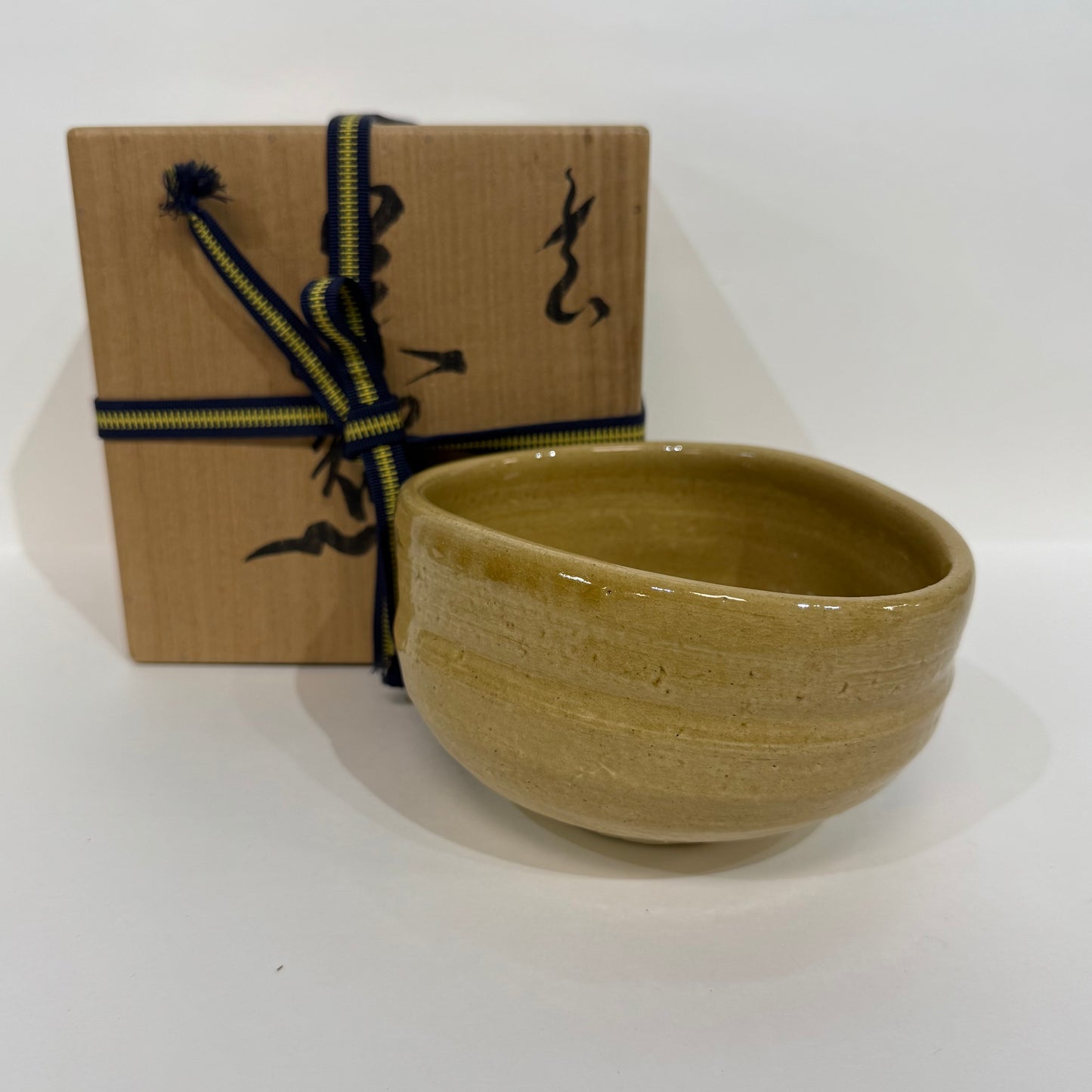 SBKTB01 作家物 黄瀬户茶碗（共箱）沓形