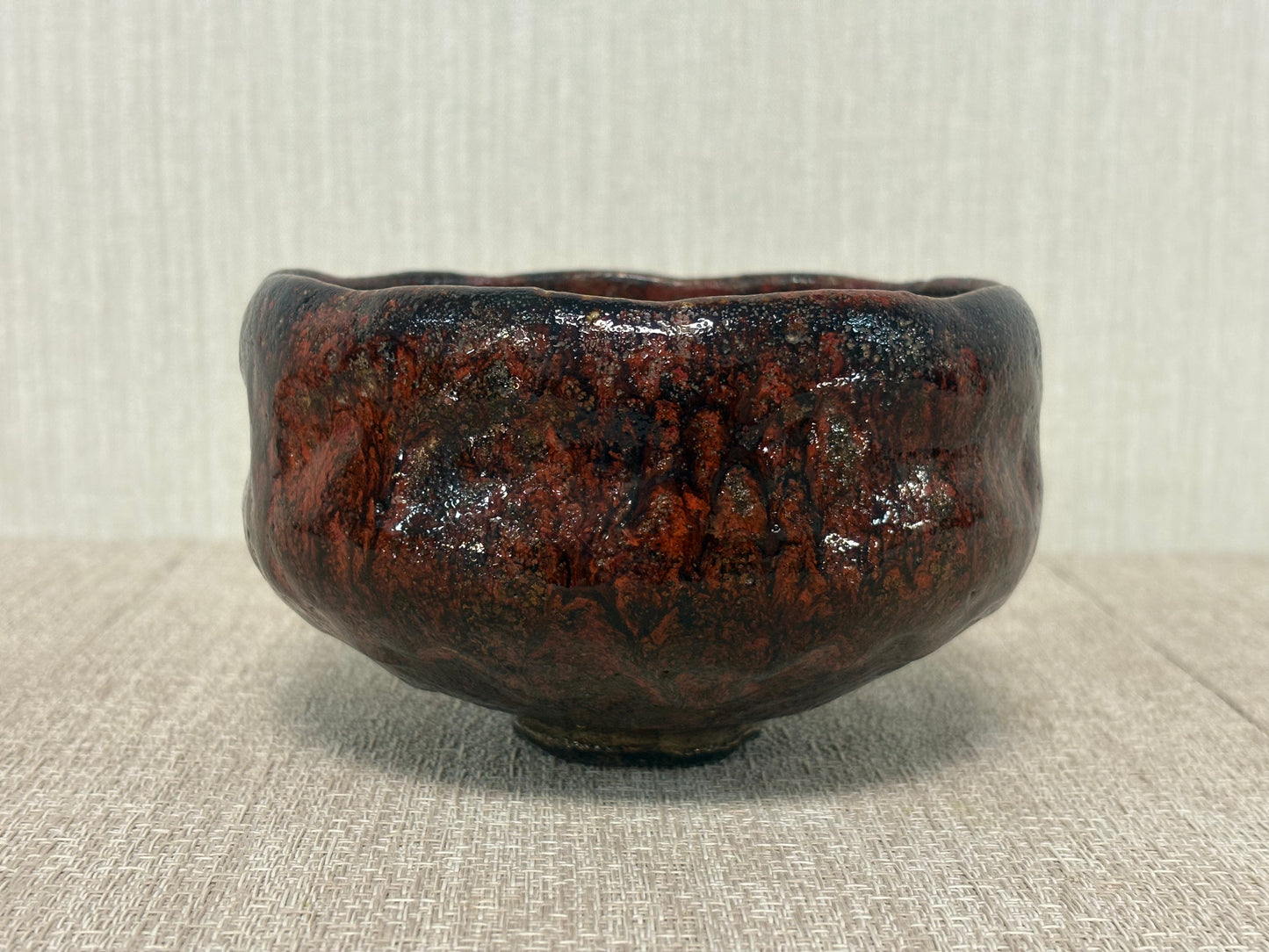SBKTB158   加藤石春造　窯變 茶碗（保護箱付)
